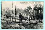 Pompiers INCENDIE DE L'EXPOSITION MONDIALE  BRUXELLES EN 1910  BRAND BRANDWEER ZICHT NAAR LE GRAND PORTIQUE - Fêtes, événements