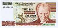 100 000 Lira "TURQUIE"   P205   UNC     Ro65 - Turkije