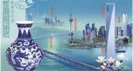 Porcelain, Bird , Hong Kong Buildings , Flower, Bridge , Shanghai TV Tower ,  Prepaid Card, Postal Stationery - Porcelaine