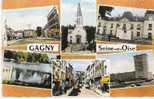 D93 - GAGNY  - Place BARON - EGLISE - HOTEL DE VILLE - MAISON BLANCHE - LE CEDRE - Gagny