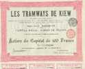 TRAMWAYS DE KIEW (action 1905) - Russie