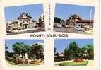 ROSNY SOUS BOIS  - Souvenir - N° 707 - 4 Vues : La Mairie, La Gare, Le Square, Le Square - Véhicules Anciens - Rosny Sous Bois