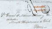 BD094/ B.P.O. Callao (Lima)  1855, Transit Panama Nach Paris - Brieven En Documenten