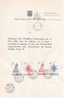 Vatican Vaticane Vaticano 1963 First Day Sheet - Markenheftchen