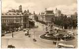 Madrid.La Cibeles Y Calle De Alcala. Bus à étages Et Tramway. Bele Cpsm. - Madrid