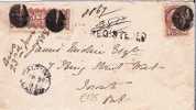 C-V007b/  KANADA -.  Nice Registered  Letter, Calt, Ontario 1882, 3 Cent Victoria + F 1 A - Storia Postale