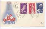 Israel FDC Tel Aviv - Yafo 16-9-1951 Complete Set With Cachet - FDC