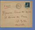 696 Op Aangetekende Brief Met Stempel ELSENE, Bij Gebrek Aan Aantekenstrookjes Uit NOOD Een Nummer Op De Brief !!   (VK) - 1936-1957 Col Ouvert