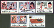 LIBERIA : 21-08-1987 (**) : OS CALGARY '88   Mich : 1355-1359  Yvert : 1038-1042 - Invierno 1988: Calgary