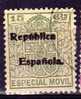 Especial Movil 15 Cts Republica - Revenue Stamps