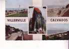 VILLERVILLE -  5 Vues :  L´Arrivée à Villerville Et Le Calvaire - Le Casino Sur La Plage - Vue Générale De La Plage - .. - Villerville