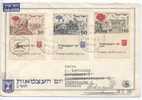 Israel FDC Complete Set With Tabs And Sent To Denmark 29-4-1952 - FDC