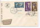 Israel FDC 14-8-1956 With Full Tabs And Cachet - FDC