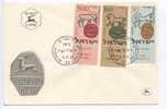 Israel FDC Jerusalem 4-9-1957 With Tabs And Cachet - FDC