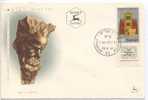 Israel FDC Jerusalem 29-4-1957 With Tab And Cachet - FDC