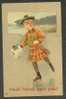 1908 VERY LOVELY EMBOSSED POSTCARD, LITTLE GIRL SKATING - Patinaje Artístico