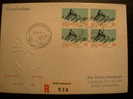 Suisse Switzerland Alpes Suisses Finsteraarhorn 1966 4 Bloc FDC - Escalada