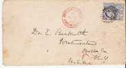 BD034a/  BRIT. LEVANT - Victoria, B.P.O. Constantinople 1883, Nach N.Y., USA - Levante Británica