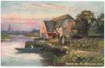 Hunts (Huntingdonshire), The Mill, Hemingford Grey, 1907, 3 Scans, Oilette - Huntingdonshire