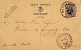 Entier Postale Belge - 50 C Sur Carte - Cachet Messangy - Cartes Postales 1909-1934