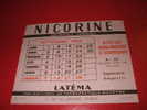 BUVARD : NICORINE -LABORATOIRES LATEMA -CALENDRIER SEPTEMBRE 1952/ TAILLE : 15 CM X 12CM - Drogisterij En Apotheek