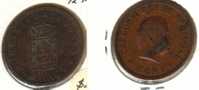 INDIA  PORTUGUESE   1/2  TANGA  EMBLEM  FRONT  KING HEAD BACK  1901 KM ? READ DESCRIPTION CAREFULLY !!! - Indien