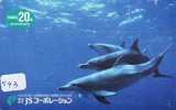 DOLPHIN DAUPHIN Dolfijn DELPHIN Tier Animal (543) Telecarte Japan * - Delfini