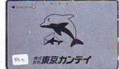 DOLPHIN DAUPHIN Dolfijn DELPHIN Tier Animal (553)  * Telefonkarte Telecarte Japan * - Delfini