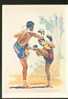ETHNIC SPORTS, THAI BOXING, OLD RUSSIAN POSTCARD ˇ - Boxeo