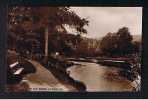 Real Photo Postcard On The Tweed At Peebles Peeblesshire Scotland Notice Board & Bench Seat - Ref 250 - Peeblesshire