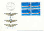 Suisse  FDC 1972 " Pro-Aero "  Yvert Aé-47 Bloc4 - First Flight Covers