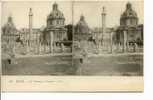 Carte Stéréoscopique- ROME.-ITALIE-vue Sur Le Forum De Trajan- 121 06 - Cartes Stéréoscopiques