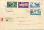 Suisse 1949 " Pro Patria " Lettre Circulé A Espagne Yvert 477/80 - Lettres & Documents