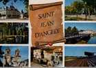 CPSM.  SAINT JEAN D'ANGELY. 7 VUES ET PARCHEMIN. - Saint-Jean-d'Angely