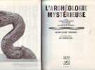 L´ ARCHEOLOGIE  MYSTERIEUSE  DE MICHEL TOUCHARD - Archeologia