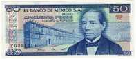 50 PESOS  "MEXIQUE"    UNC   Ble 52 - México