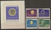 Albanie Shqiperise ** Cosmos 694:7 + BF 6L  Dentelés    Phases De La LUNE - Astronomia