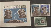 Albanie Shqiperise ** Cosmos 611/13 + BF 6G  NON Dentelés(Rares)  Cosmonautes Nicolaiev ,Popovitch ,Vaisseaux Vostok 3+4 - Europa