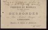 LIMOGES ..........CARTE DE VISITE...........ECRITE...........‹(•¿•)› - Cartes De Visite