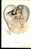 #02 SIGNED HARRISON FISHER  NO. 193 WOMAN UNDUE HASTE  OLD POSTCARD - Fisher, Harrison