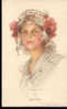 #33 SIGNED P. BOILEAU NO 374 WATER COLOR WOMAN QUEENLINESS  OLD POSTCARD - Boileau, Philip