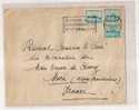 BELGIQUE 1947 / FRANCE NICE - Cartas & Documentos