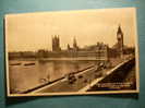 R.9578  INGLATERRA ENGLAND  LONDON LONDRES  THE HAUSES OF PARLIAMENT  WESTMINSTER BRIDGE  ANNEES 40/50  MAS EN MI TIENDA - Houses Of Parliament