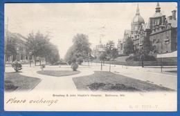 USA; Baltimore; Broadway & Johns Hopkins Hospital; 1906 - Baltimore