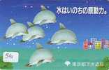 DOLPHIN DAUPHIN Dolfijn DELPHIN Tier Animal (591) Telecarte Japan - Delfines