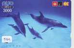 DOLPHIN DAUPHIN Dolfijn DELPHIN Tier Animal (599) Telecarte Japan - Delfines