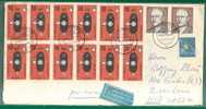 ELECTRICITY -PROFUSE FRANKING GERMANY DDR UECKERMUNDE To NJ - Feuille 12 Timbres ENERGIE + W. Stoecker (x2) + FDJ Vignet - Elektriciteit