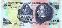 50 N$ Pesos   "URUGUAY"    Série G    UNC  Ble 76 - Uruguay