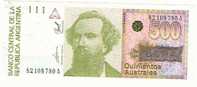 500 Australes     "ARGENTINE"     UNC     Ble 2 - Argentinien