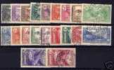 ANDORRE 1932-33 Y&T 24/41 "PAYSAGES"OBLITERES TB/TTB - Gebruikt